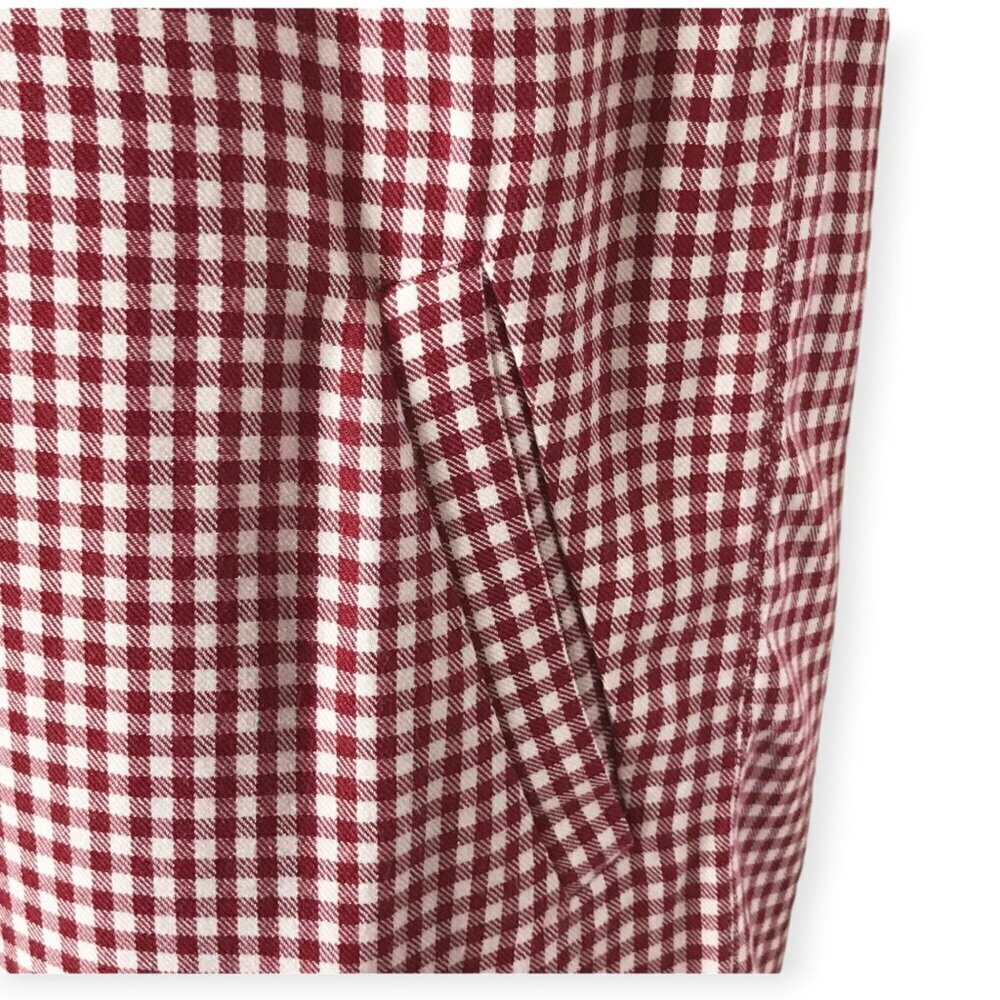 Madewell Filmscore Gingham Short Sleeve Dress, Size XXS, Red - Picture 11 of 14